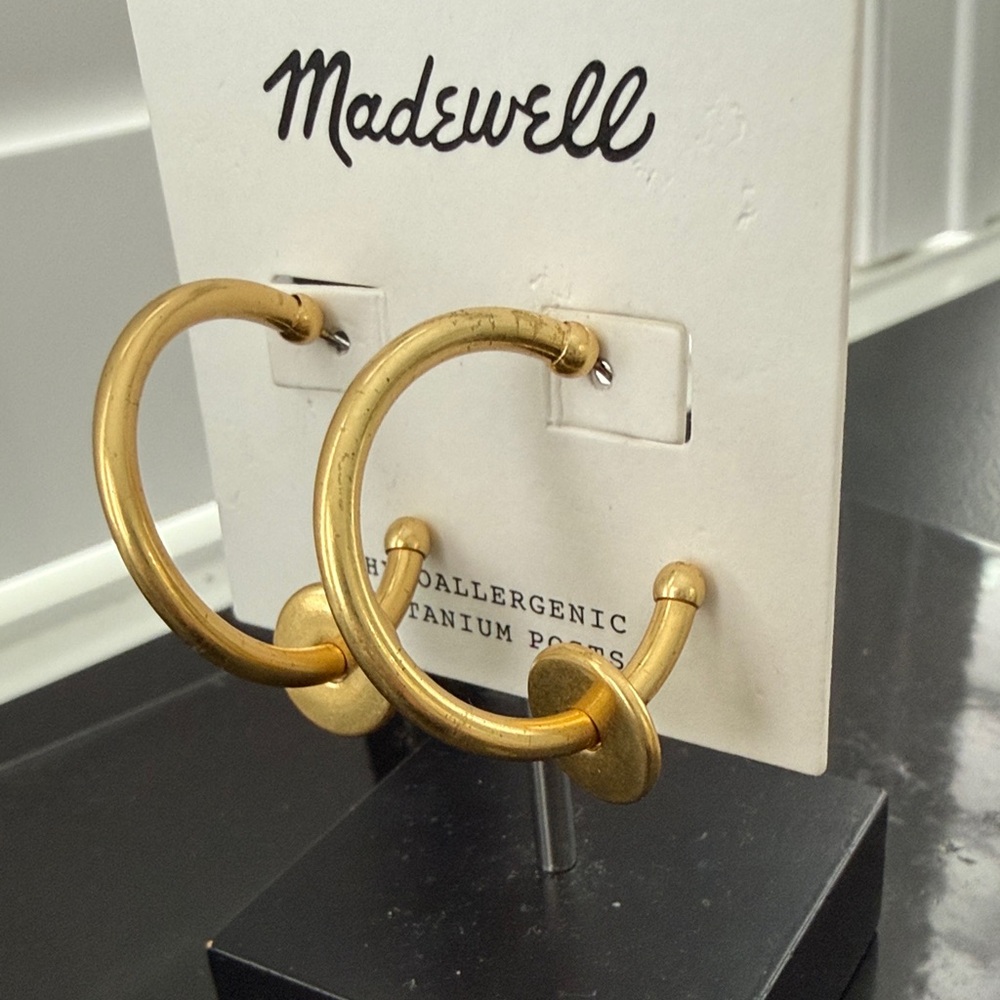 MADEWELL NEW Hoop Earrings with Charm